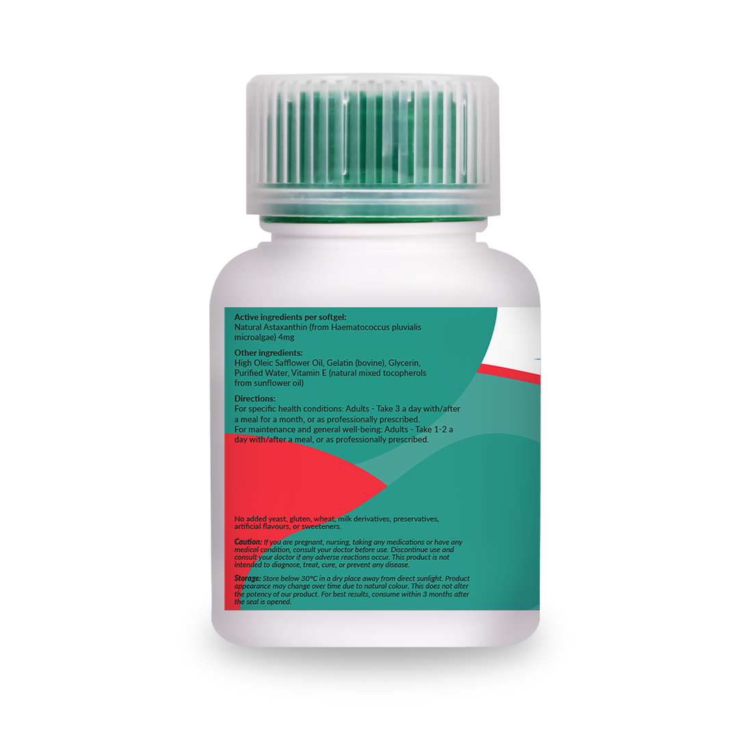 Astaxanthin 4mg Pure Hawaiian Sainhealth